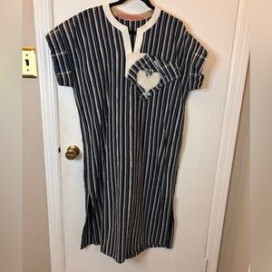 GHANAIAN BATAKARI EMBROIDERED HANDMADE TUNIC DRESS